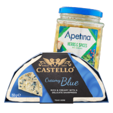 Apetina witte kaas, Castello creamy blue of danablu